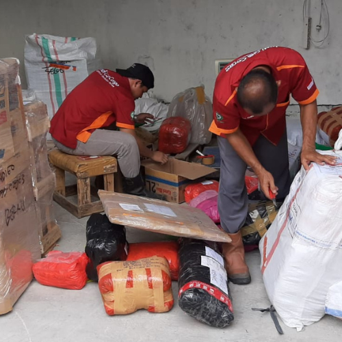 prepare barang penerusan ke daerah